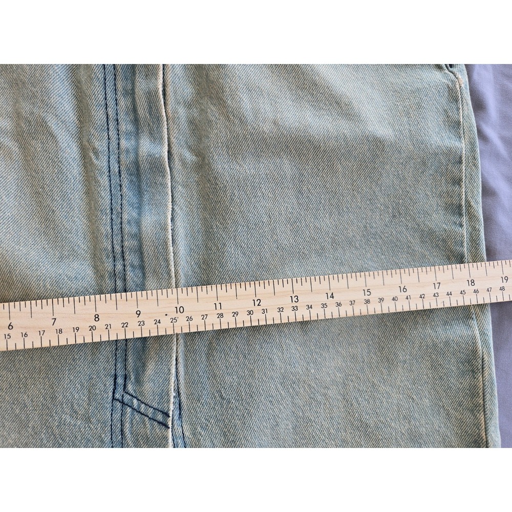 Plenty Jeans Midi Skirt Open Up Front W Sz 27 Y2K Grunge Preppy Bohemiem - Picture 11 of 14